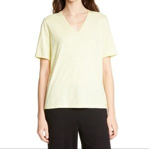 Eileen Fisher Lemic Striped V Neck Top